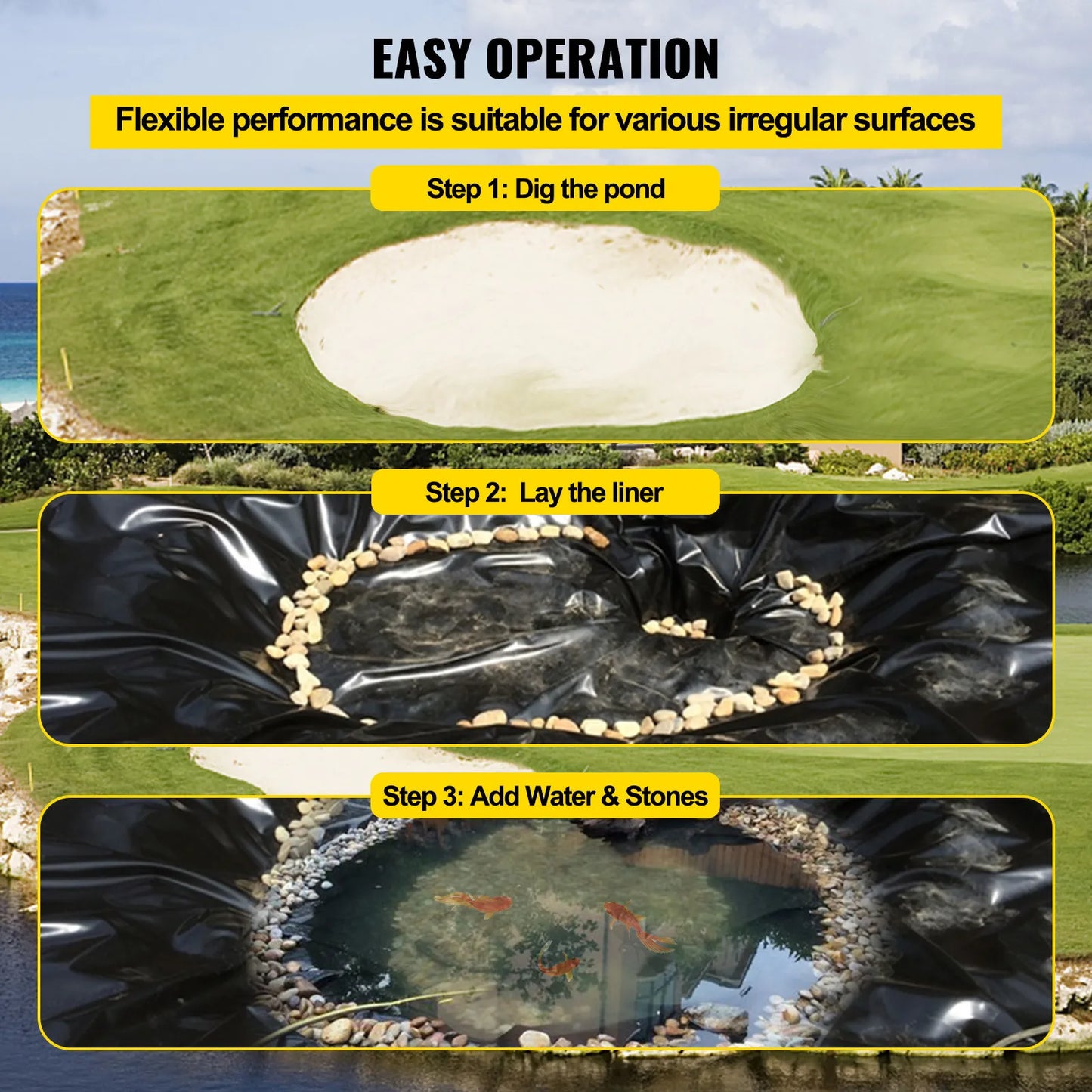 Pond Liner LLDPE Waterproof Liner For Outdoor Garden Ponds
