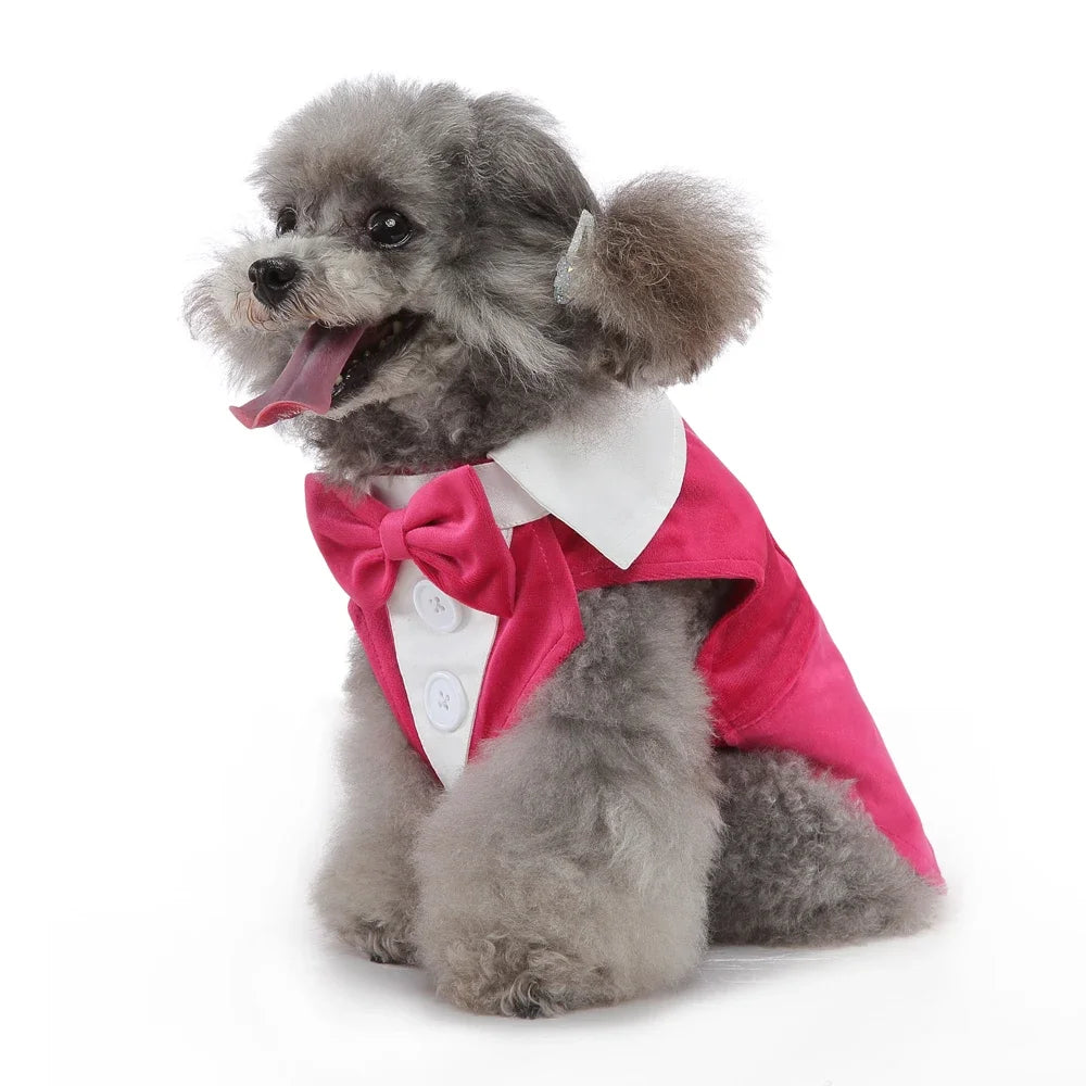 NONECN Christmas Dog Costume Wedding Tuxedo for Pets