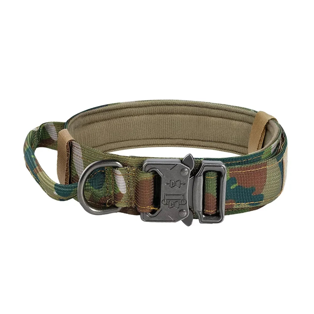 Adjustable Tactical Dog Collar And Leash Set Training Control Handle