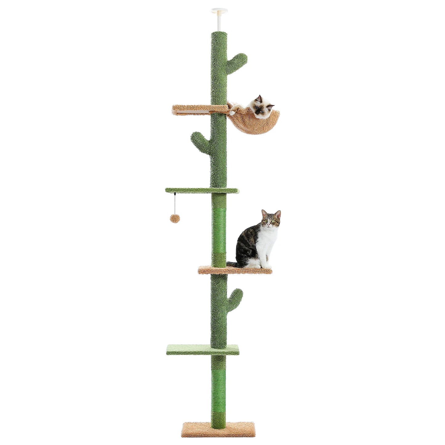 PAWZ Road Cat Tree 5 Tier Floor To Ceiling Hammocks