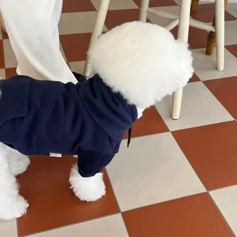 Cotton Letter Hoodie Dog Clothes for French Bulldogs Autumn Winter