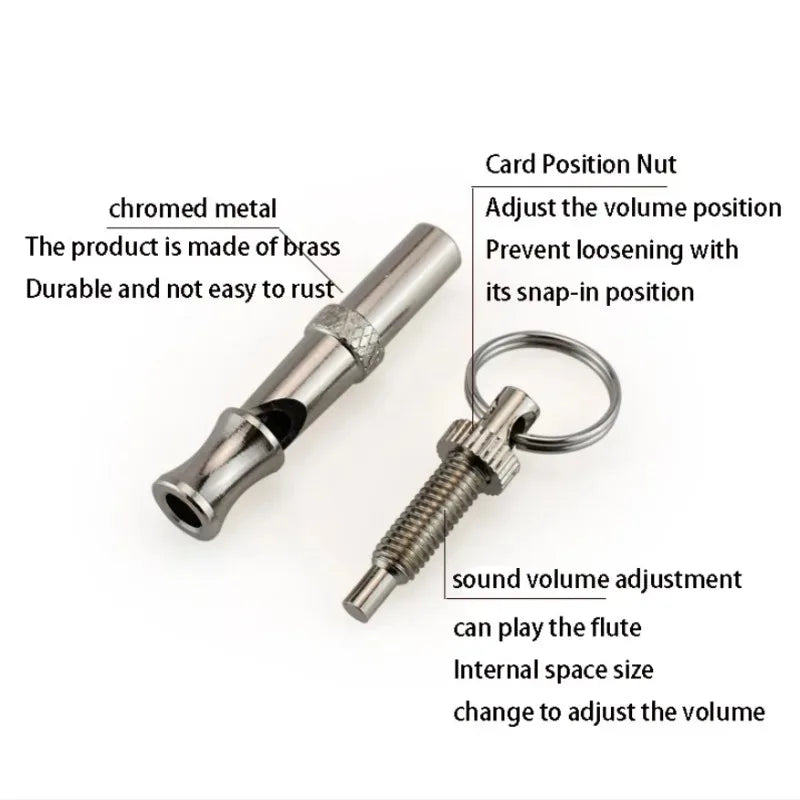 Dog Training Flute Silent Whistle Bark Control Keychain