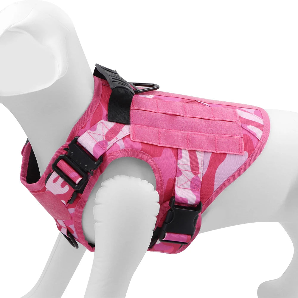PETRAVEL Military Camouflage Dog Harness for Training