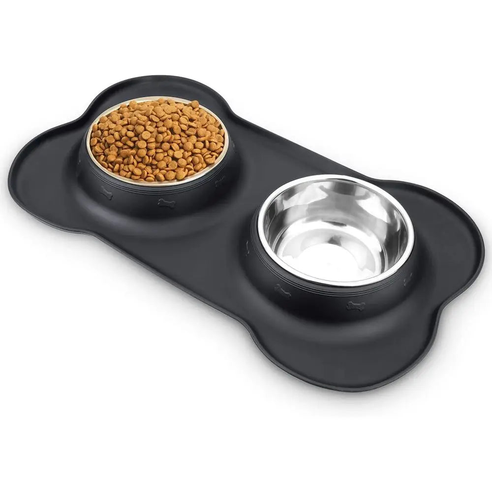 Stainless Steel Dog Bowls No Spill Non Skid Water Dish