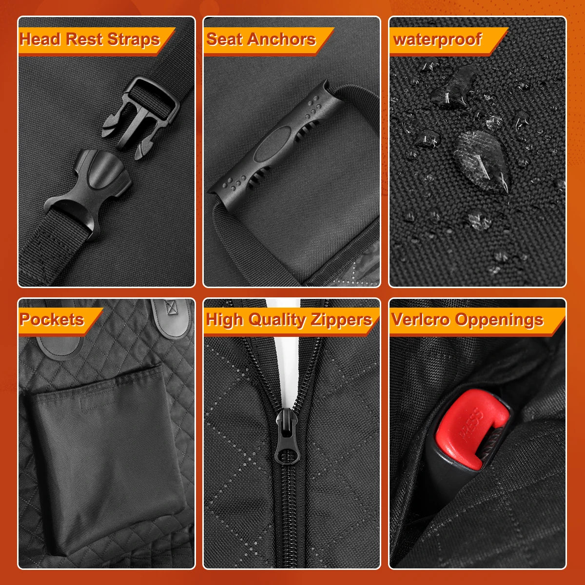 PETRAVEL Dog Car Back Seat Extender Hammock Cover Protector