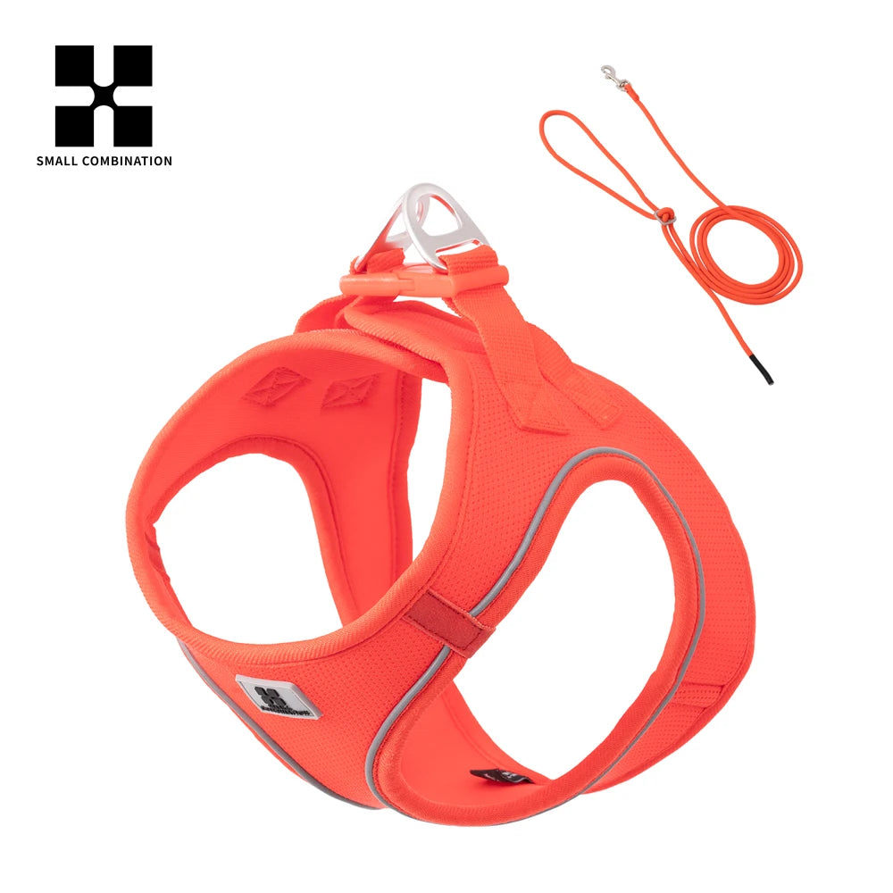 Adjustable Reflective Dog Harness Leash Set For Pets