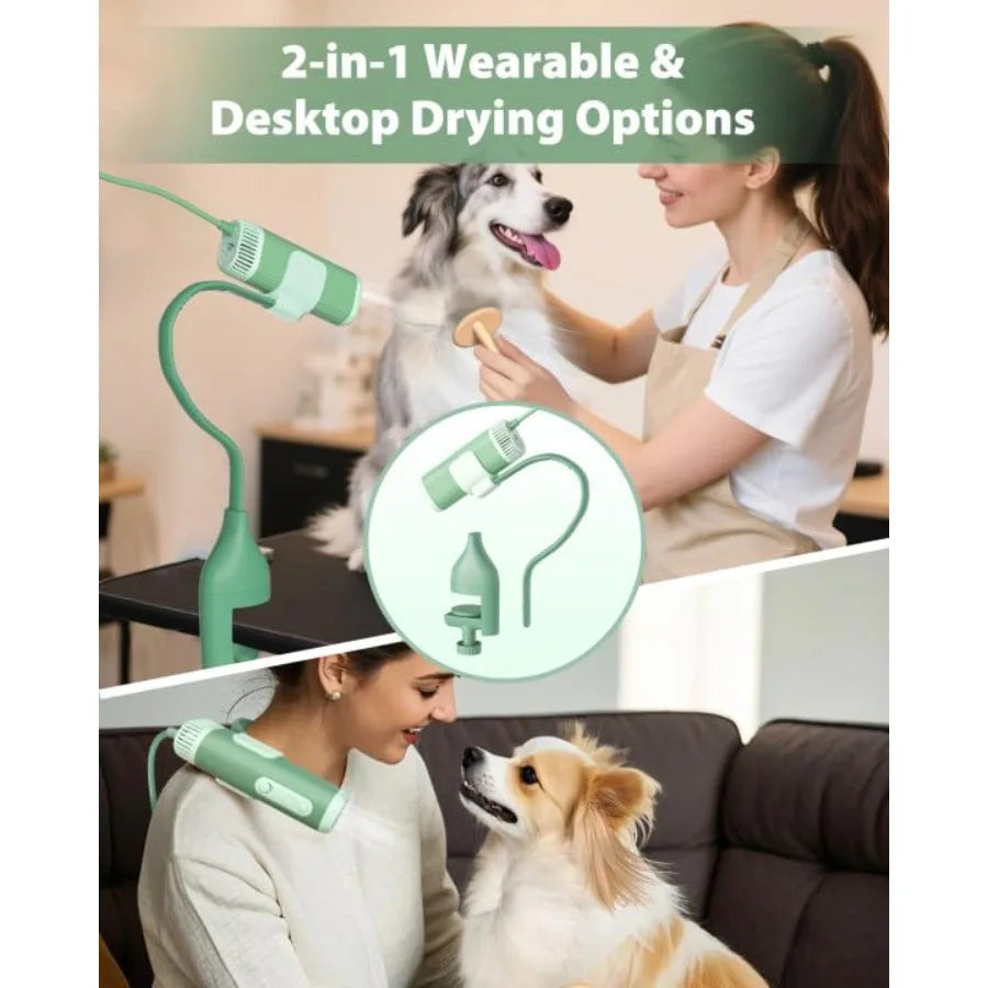 Handsfree Dog Hair Dryer With Table Clamp For Pet Grooming