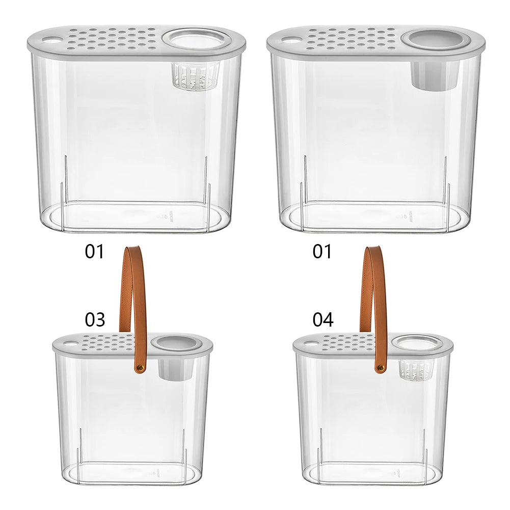 Alloet Plastic Clear Desktop Fish Bowl for Aquaponics and Hydroponics