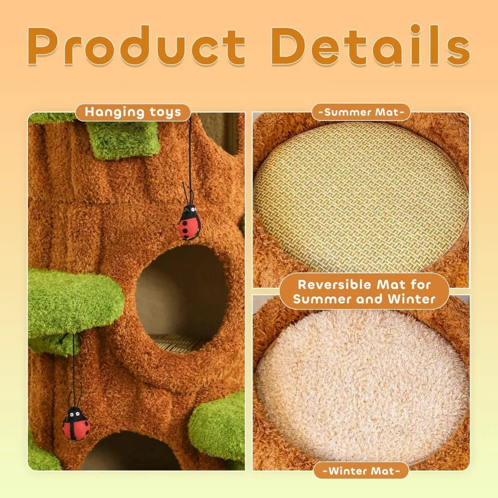 MKDK Luxury Cat Tree Indoor Multi Level Scratcher Tower