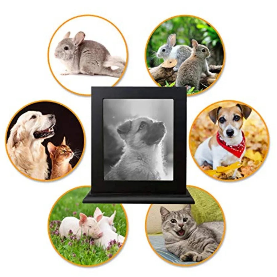 Pet Wood Memorial Urn for Ashes Photo Frame Keepsake Box for Pets