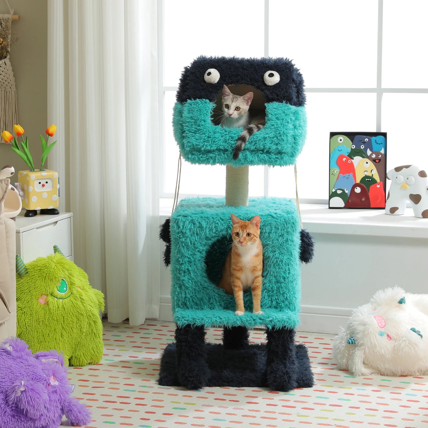 Petepela Monster Series Cat Tree Tower With Scratching Post