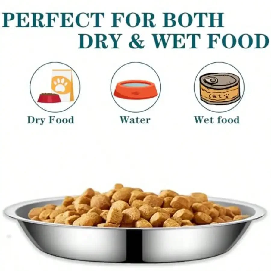 4 Pack Stainless Steel Cat Bowls For Indoor Cats Durable