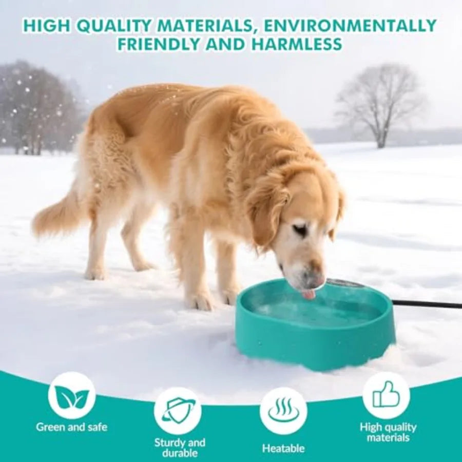 Heated Outdoor Pet Water Bowl For Dogs And Cats Warming