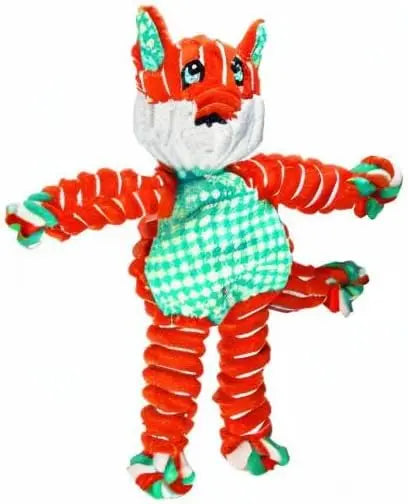 Knotted Rope Tug Toy With Squeakers Minimal Stuffing For Dogs