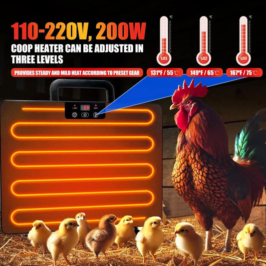 Universal Poultry Heater Thermostatic Panel For Farm Use Adjustable Temperature
