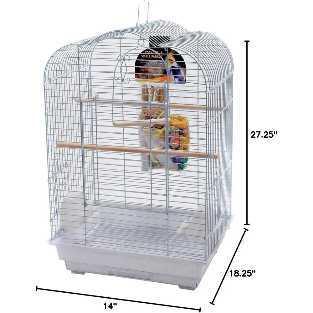 Cockatiel and Small Parrot Starter Kit with Lockable Bird Cage