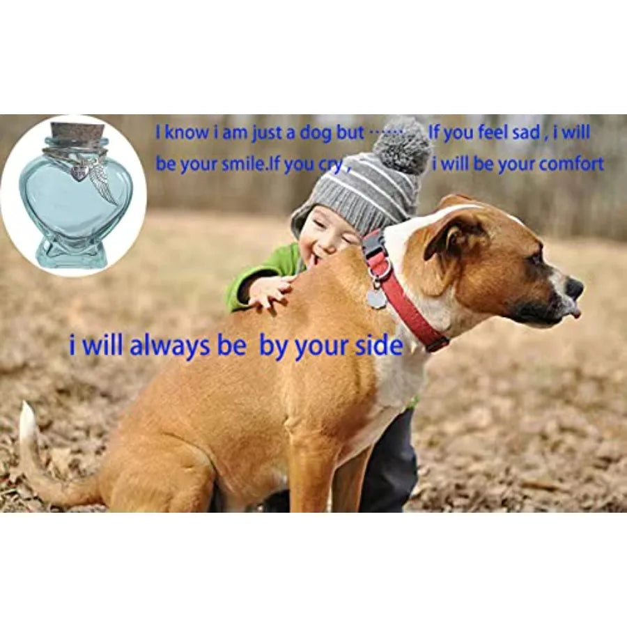 Pet Fur Memorial Keepsake Urn Bottle For Pet Hair Ash Remembrance