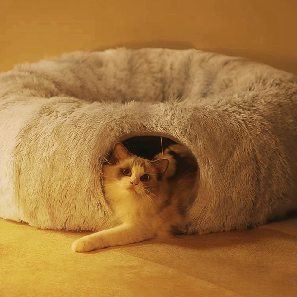 Guangdong Cat Tunnel Bed With Mat Plush Tube Playground