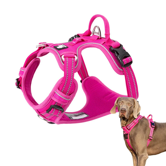 Winhyepet Reflective Training Dog Harness Nylon Padding Vest