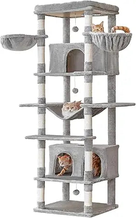 DAFIFY Extra Large Cat Tree With 2 Condos And Hammo