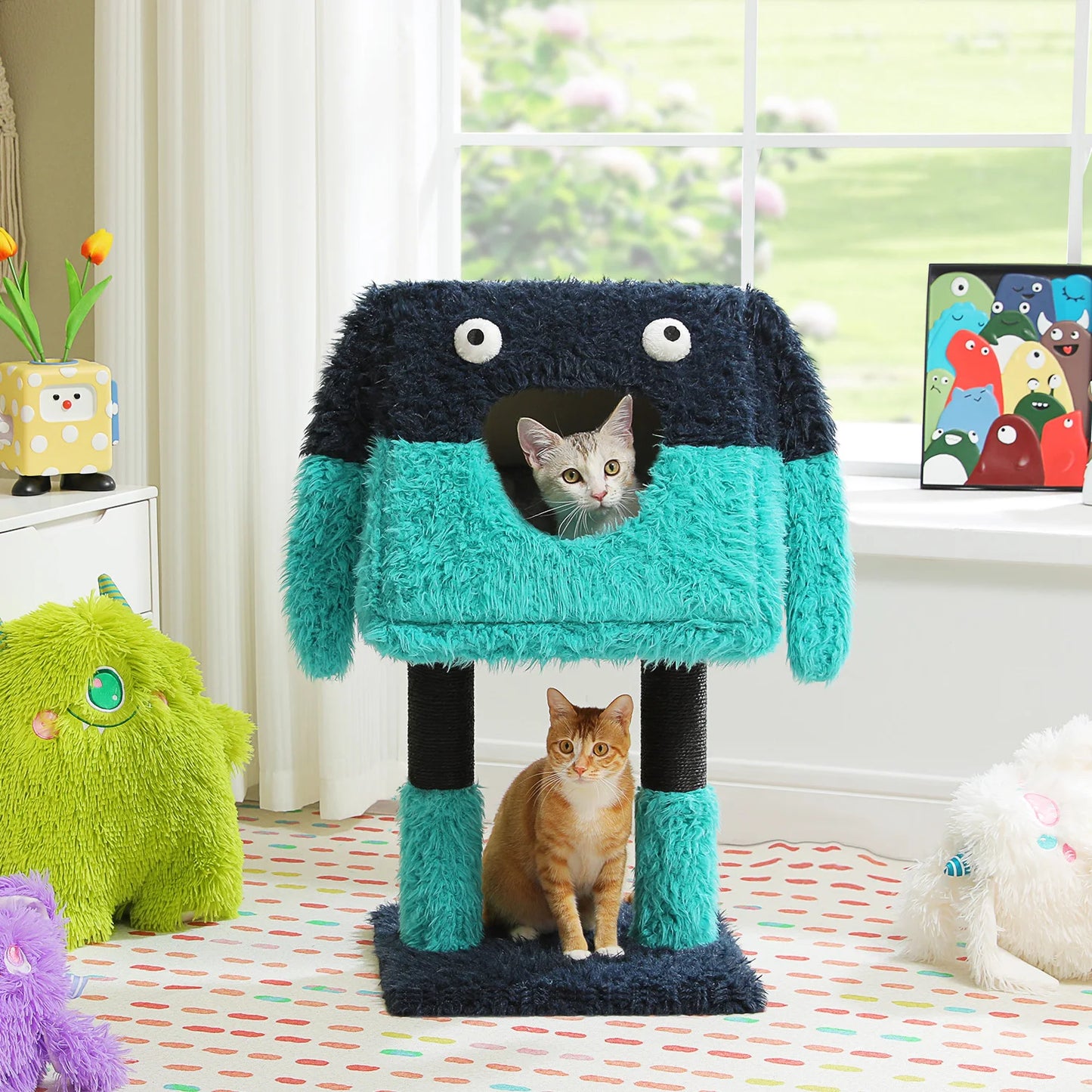 PAWZ Road Monster Series Cat Tree Tower Plush Condo