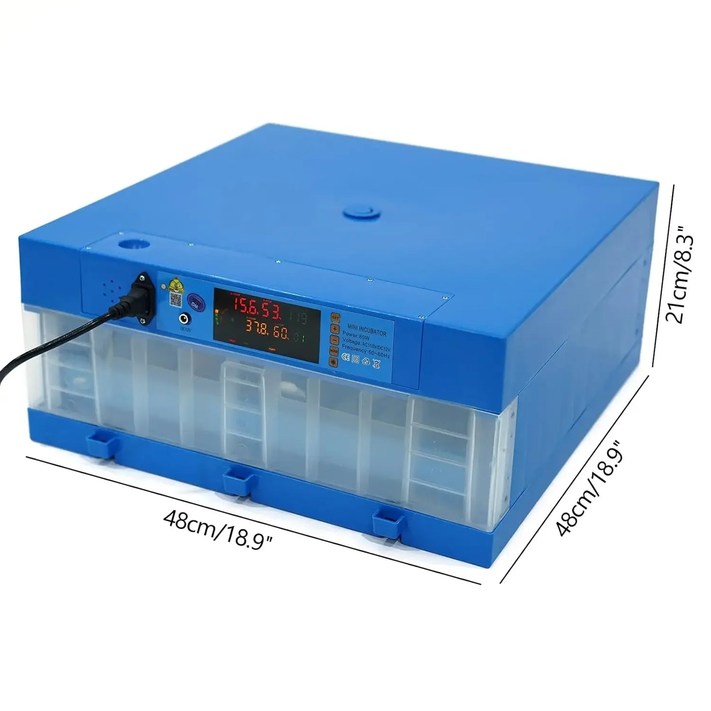 64 Egg Incubator 110V 12V Digital Automatic Smart Household Box