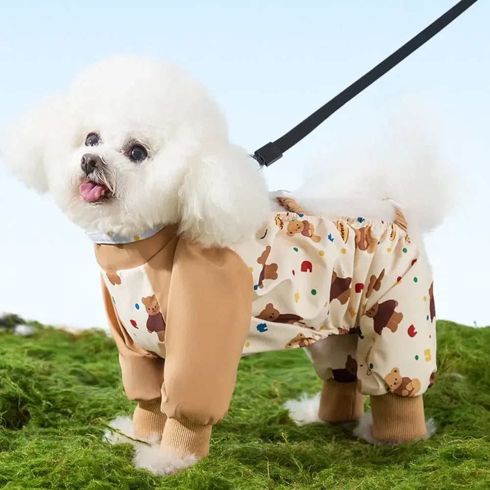 NONECN Waterproof Dog Four Legged Pants With Elastic Back