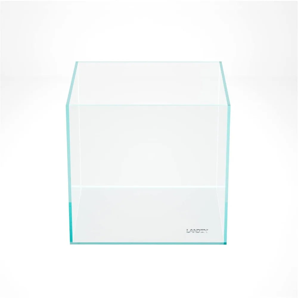 Rimless Low Iron Aquarium Tank 6.6 Gallon With Nano Foam Leveling Mat