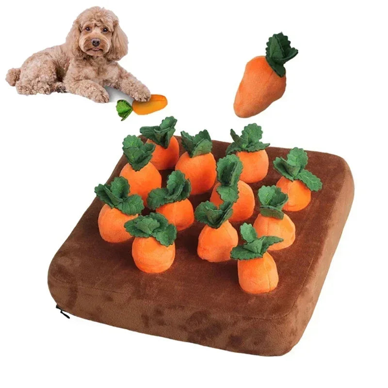 Innovative Snuffle Mat Dog Toys For Interactive Plush Carrot And Radish
