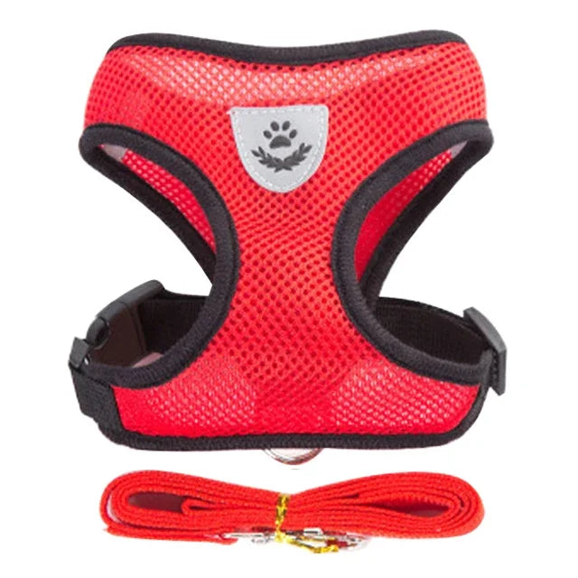 Adjustable Polyester Cat Harness Vest With Leash For Small Pets