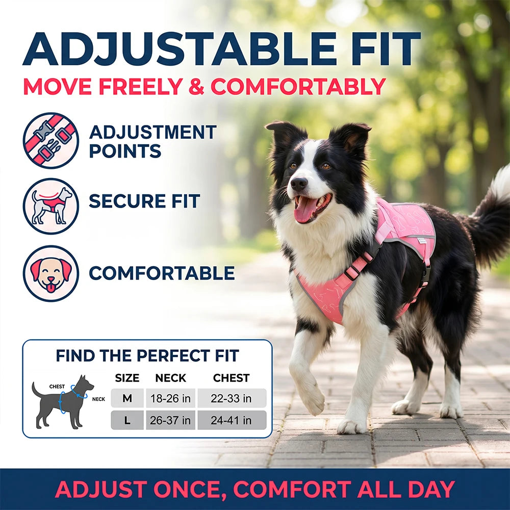 Lightweight Cooling Vest For Dogs With Replaceable Packs Outdoors