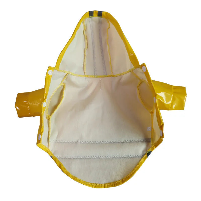 Waterproof Dog Raincoat With Hood PU Material For Dogs And Cats