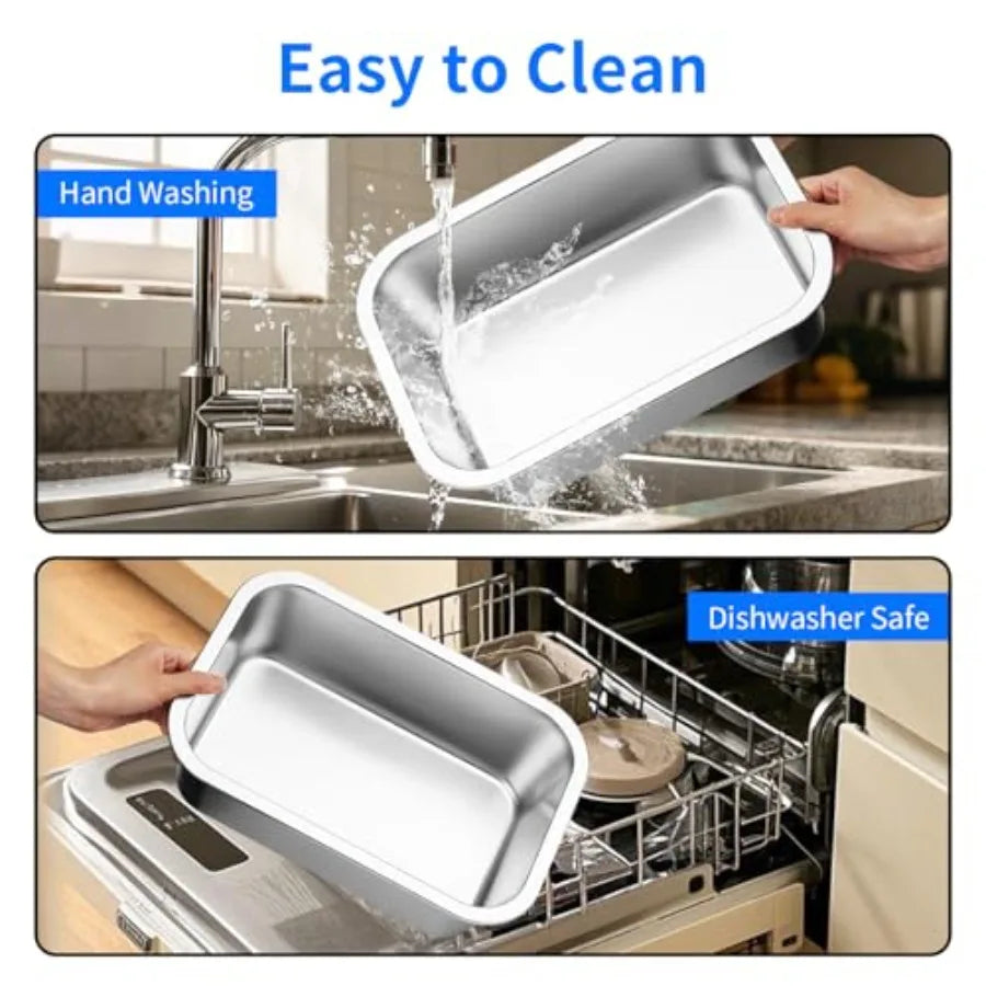 Stainless Steel Dog Water Bowl No Spill Outdoor Feeder Dish