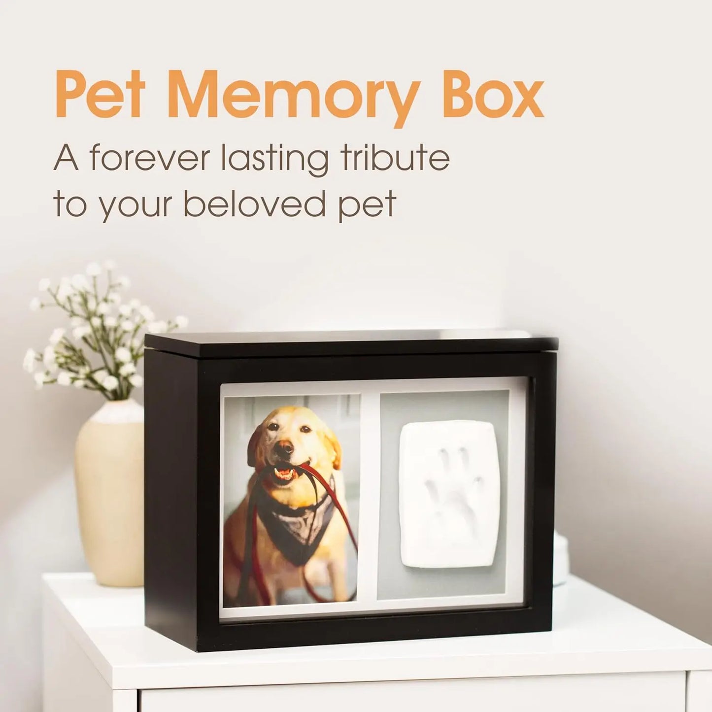 Hign-concerned Pet Memorial Box And Paw Print Kit Keepsake Urn