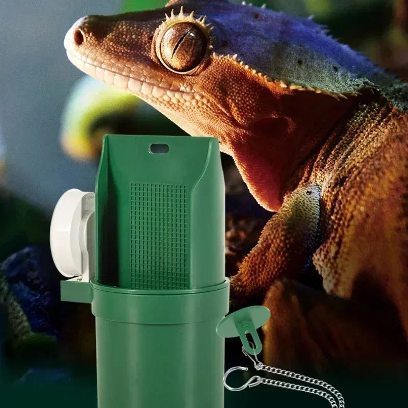 Hign-concerned Reptile Water Drinker Durable Materials Amphibian Terrarium Feeder