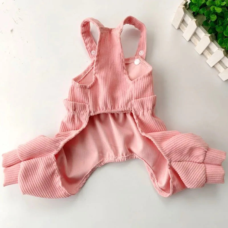 Cute Dog Jumpsuit With Straps Breathable Polyester For Pets