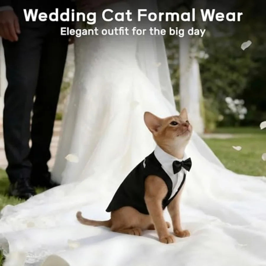 Cat Tuxedo Bow Tie Costume For Cats Formal Wear Classic