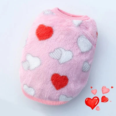 Cute Dog Winter Vest Soft Flannel Puffer Jacket For Dogs